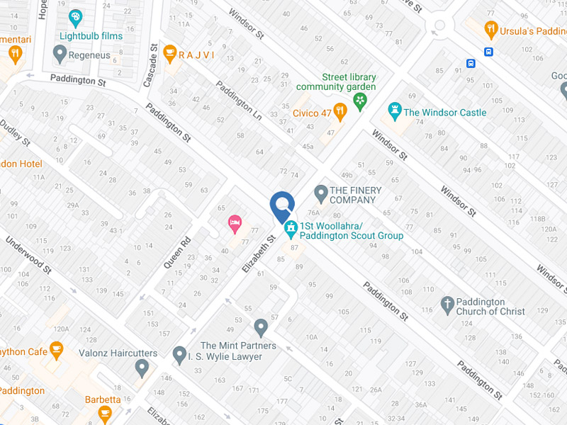 Home Buyer in Elizabeth St Paddington, Sydney - Map